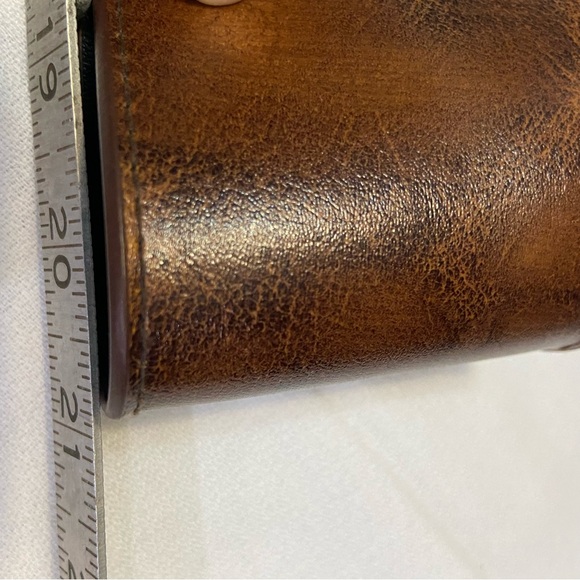 Wide Faux Leather Boho Style Brass Embellished Womens Belt Size 2X EUC - Picture 7 of 10